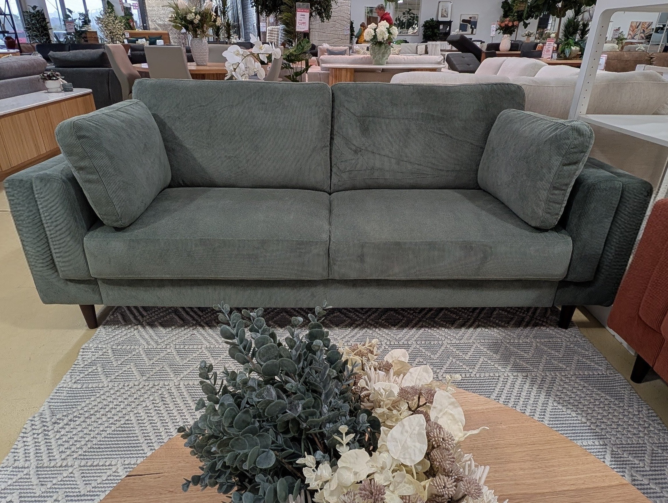AMELIA 3 Seater Sofa GREEN