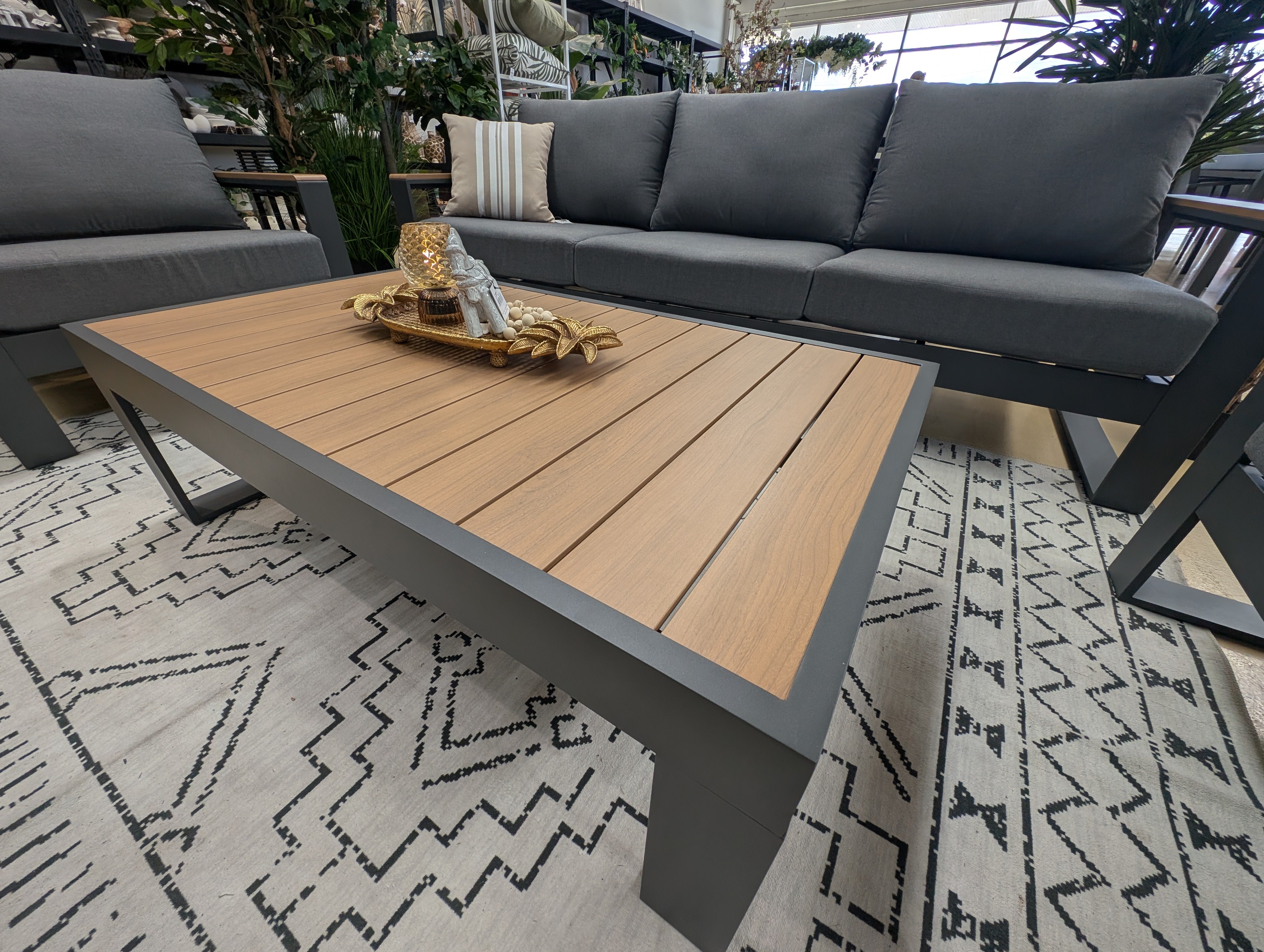 BORETTO 4PC Outdoor Sofa Set - Charcoal