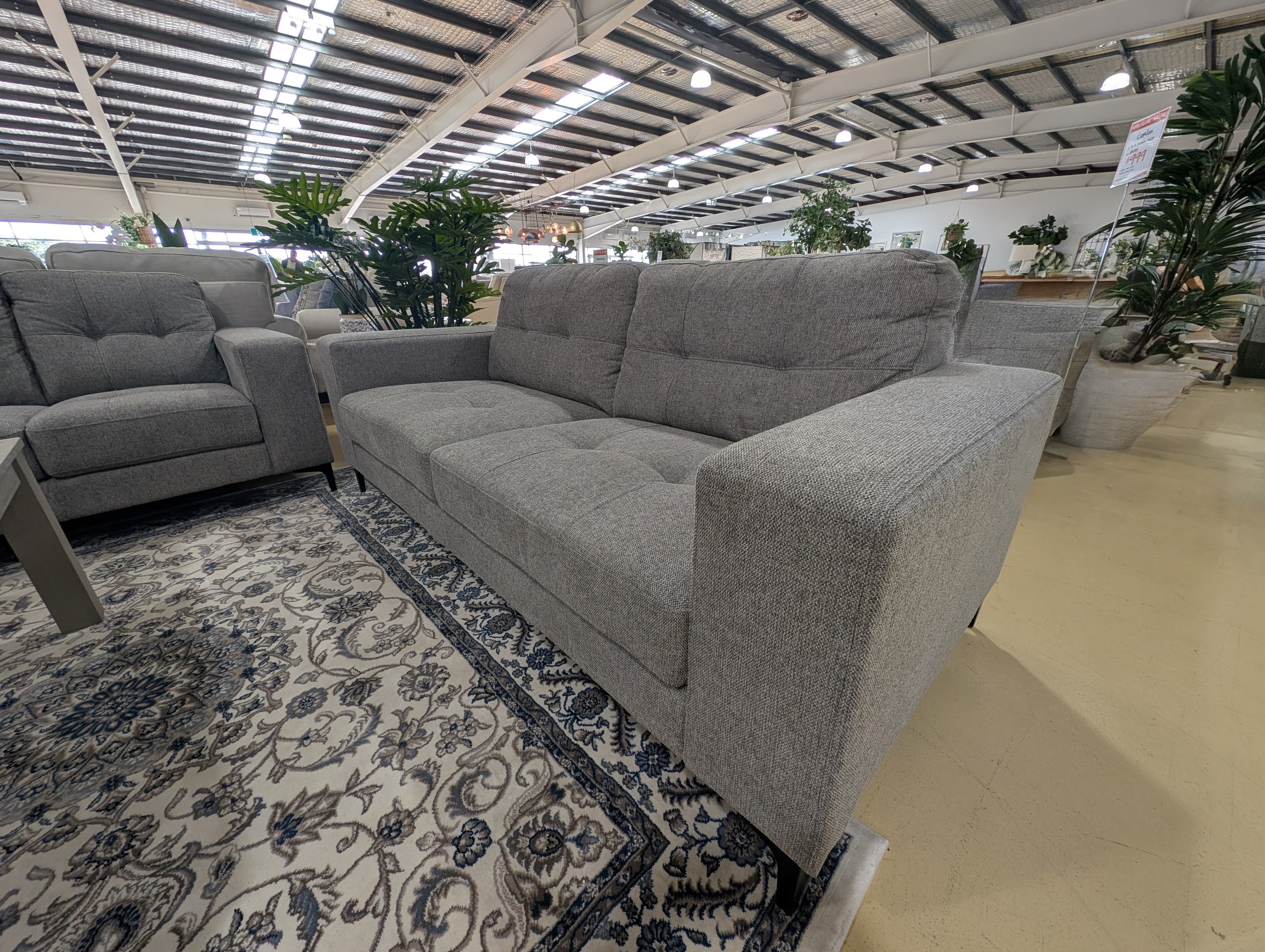 CARLON 2 Seater Sofa - Grey