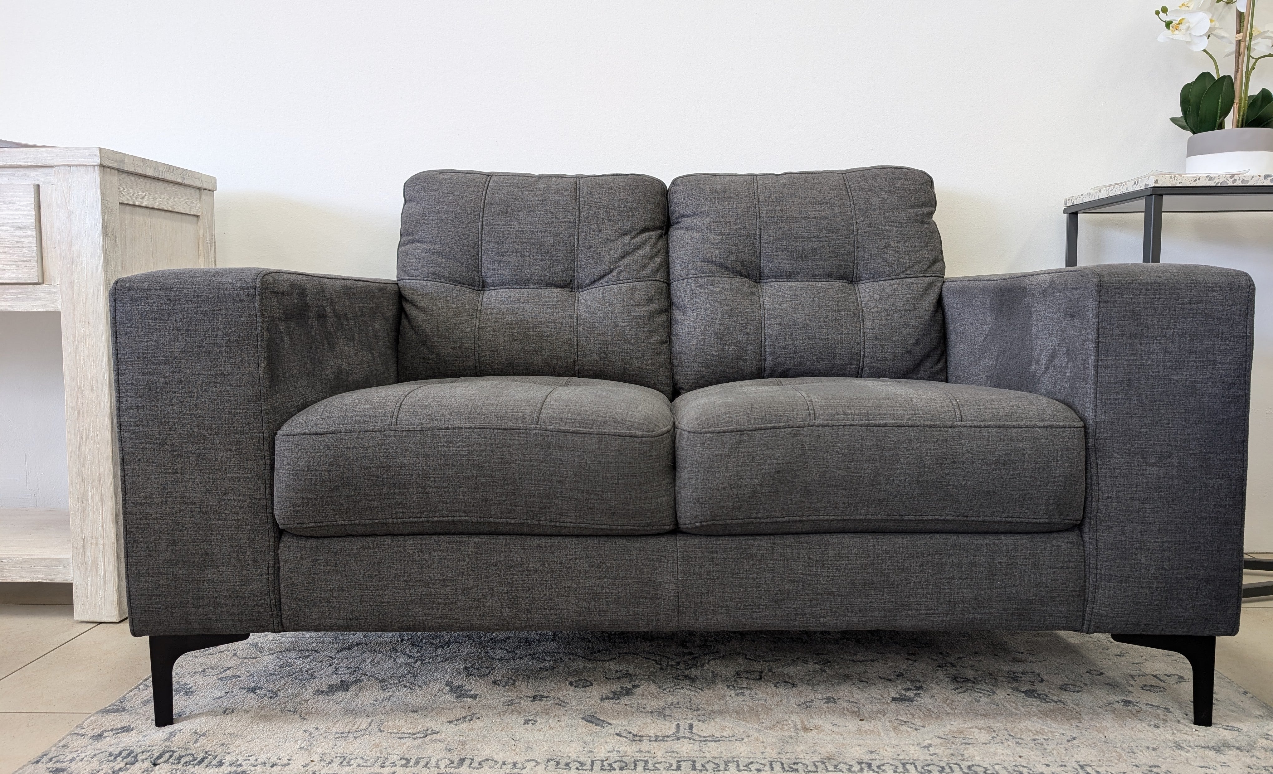 CARLON 2 Seater Sofa - Charcoal