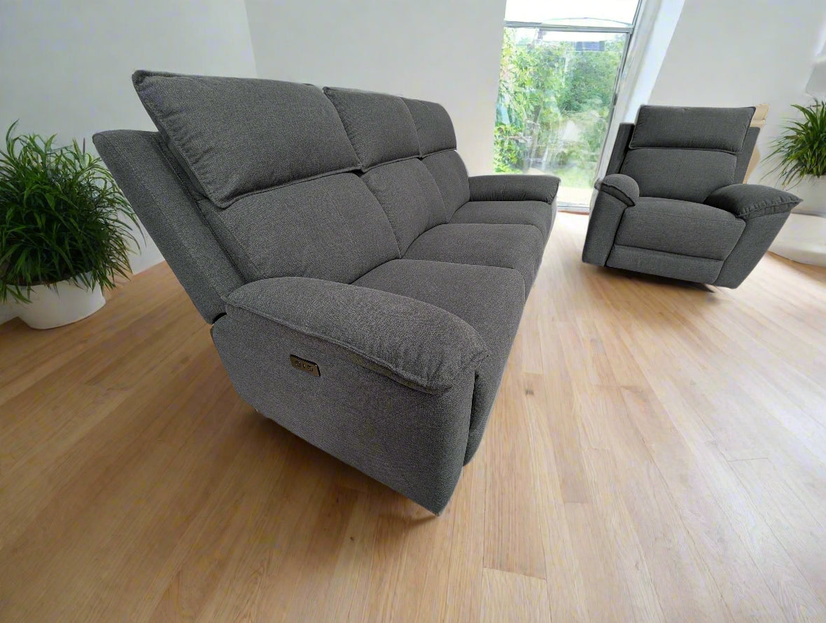 ESTELLA 3 seater Electric Recliner -Dark Grey
