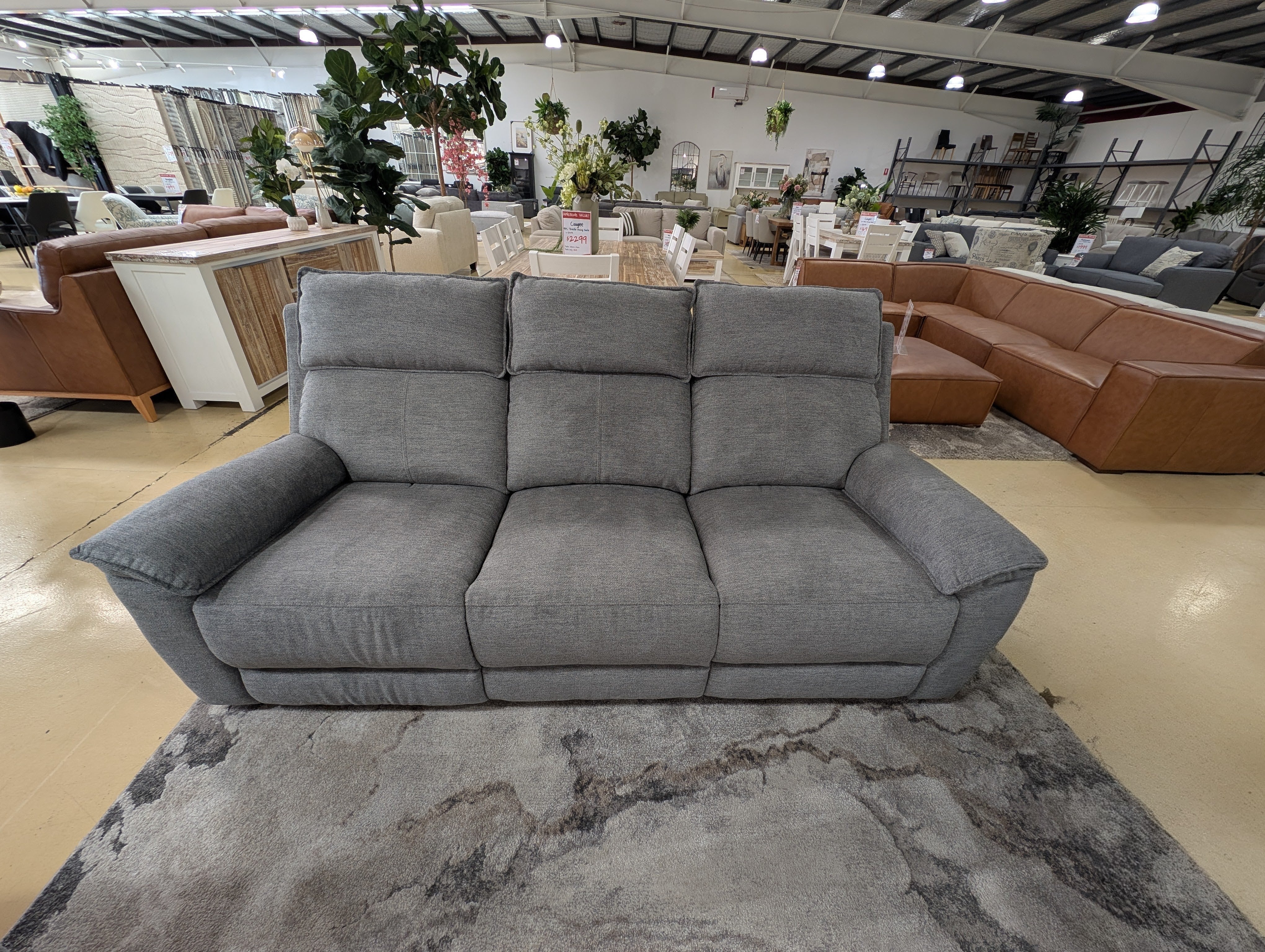 ESTELLA 3 seater Manual Recliner -Grey