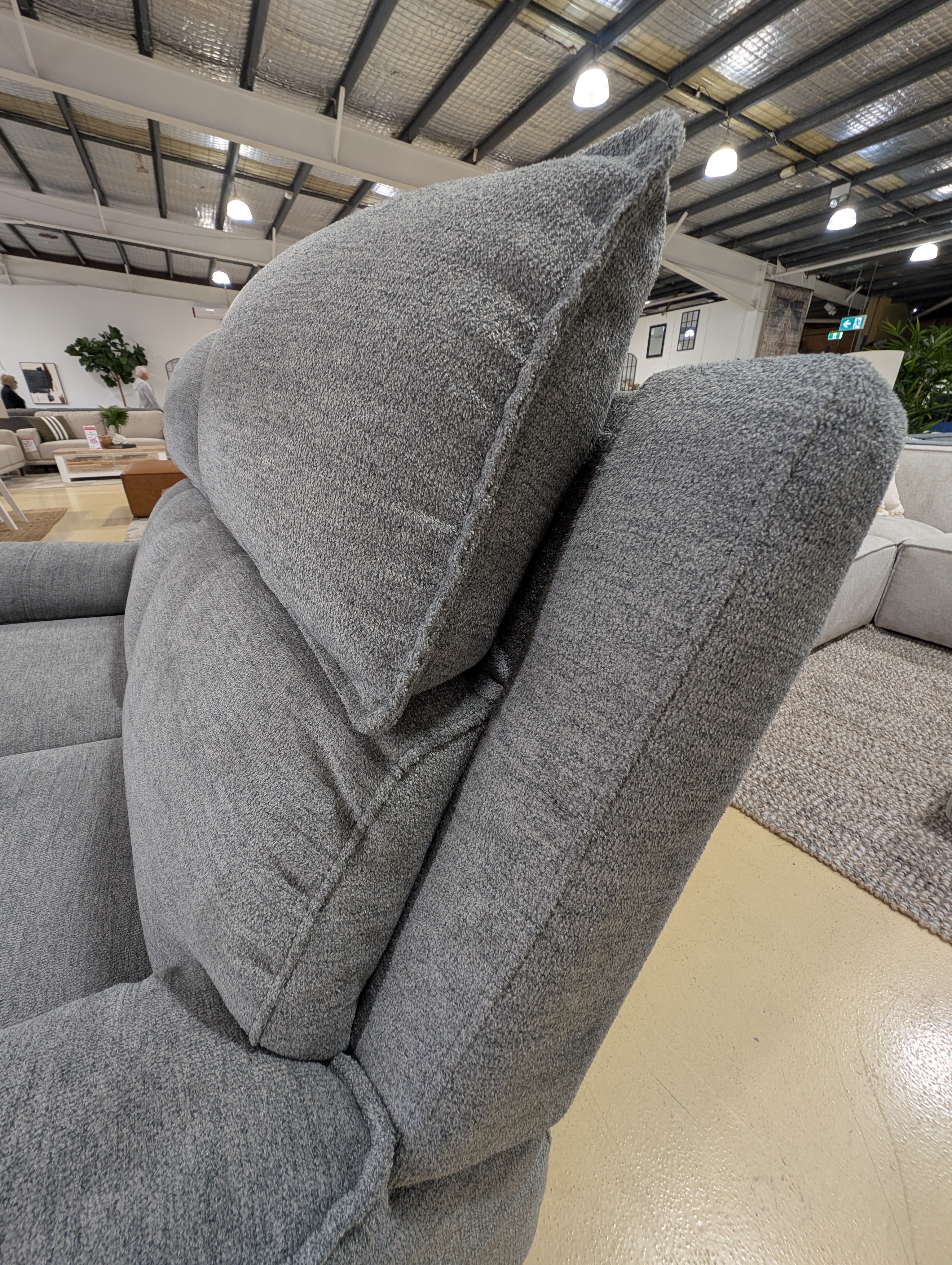 ESTELLA 2 Seater Manual Recliner - Grey