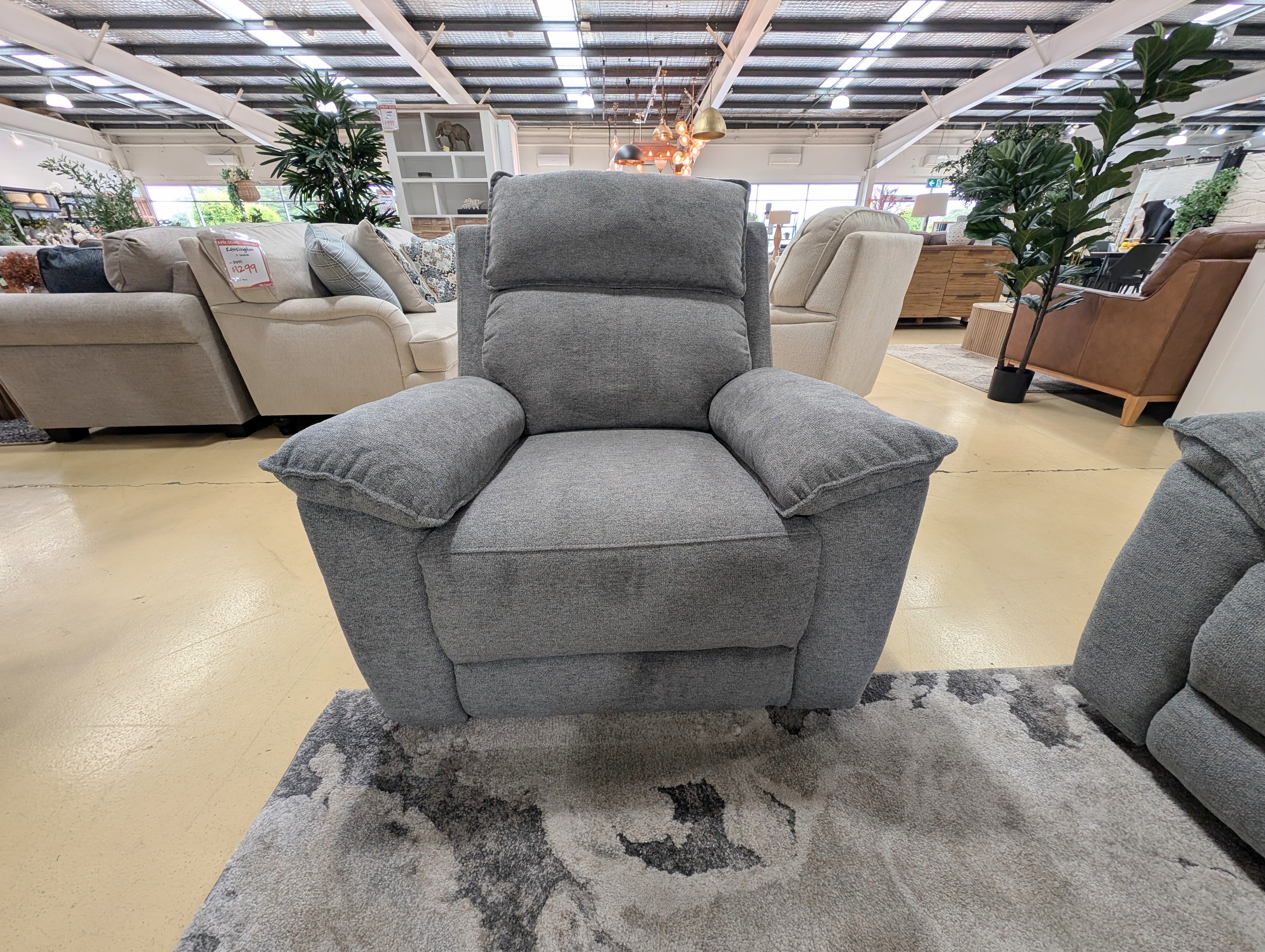 ESTELLA Manual Single Recliner- Grey