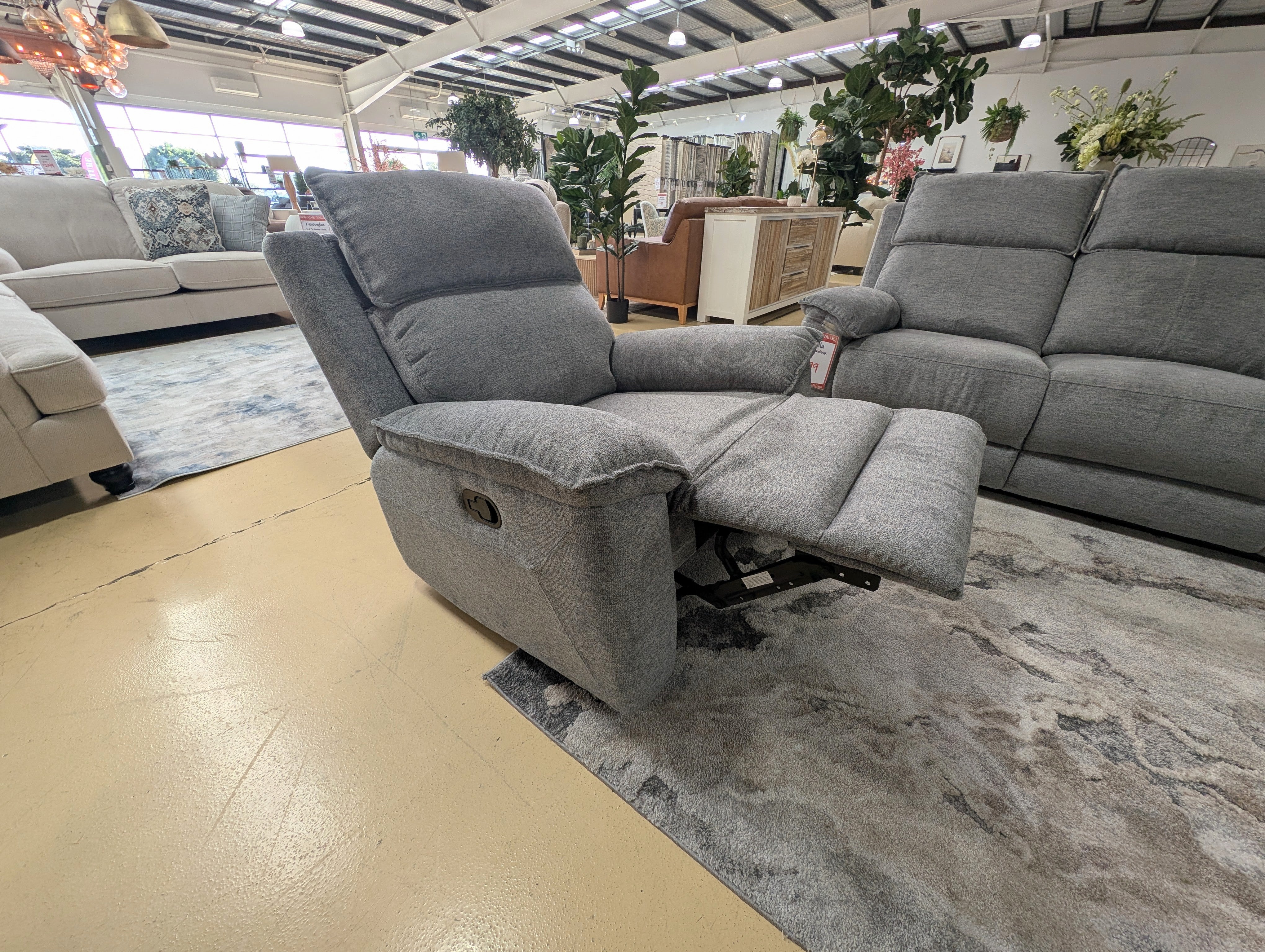 ESTELLA Manual Single Recliner- Grey