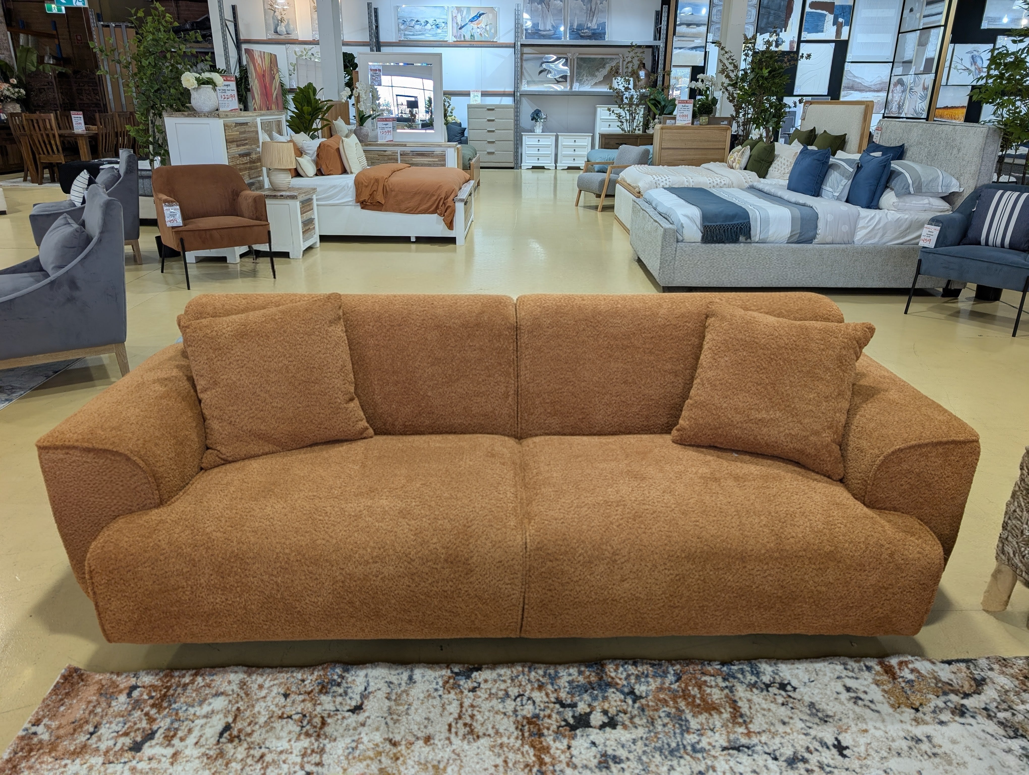 HARMONY 3 Seater Sofa -ORANGE