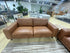 ZEPLIN 3 Seater Leather Lounge - Chesnut