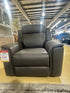 ALASKA LEATHER SINGLE ELEC RECLIENER - GRAPHITE / NEWSTEAD