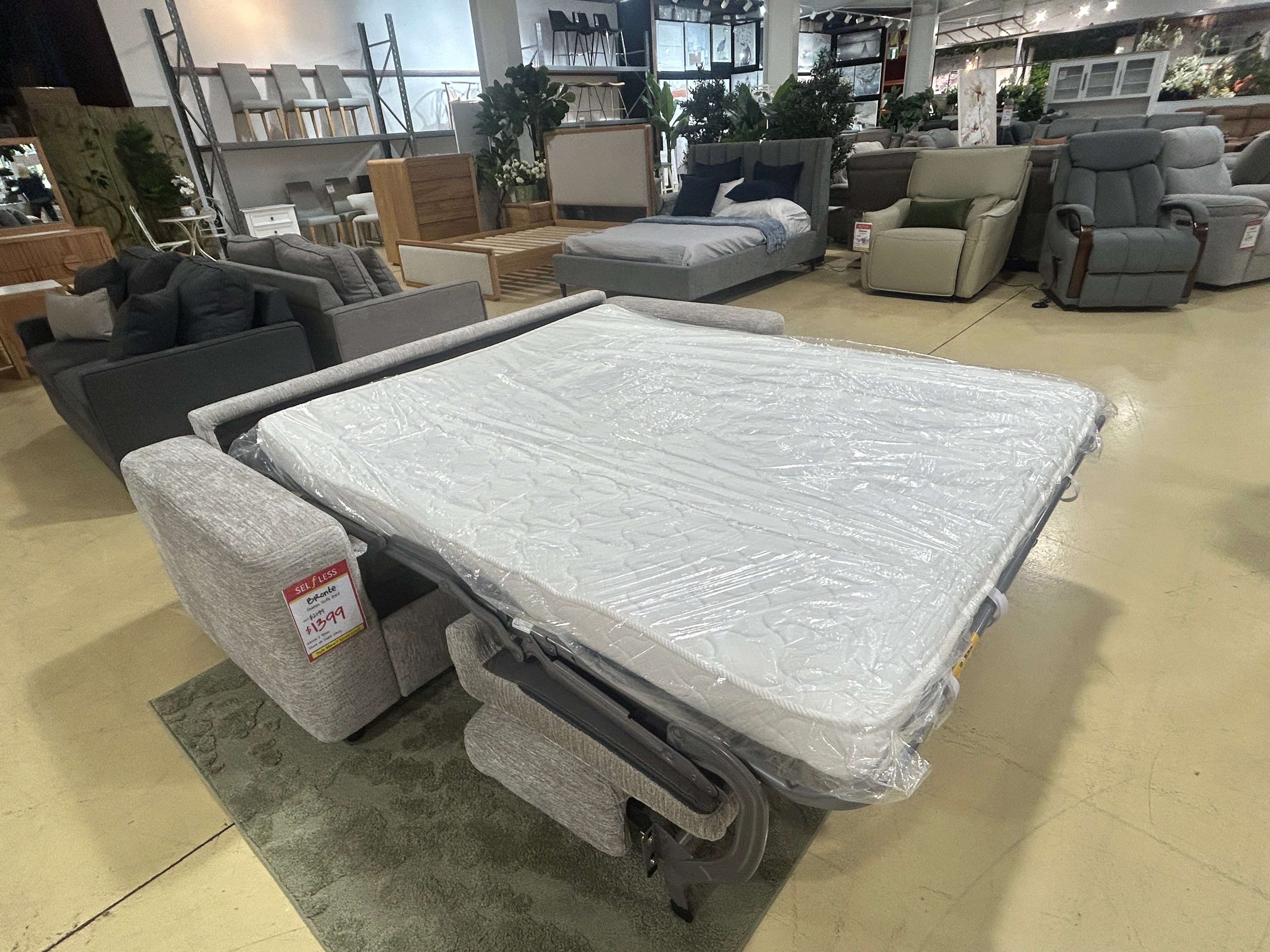 BRONTE SOFA BED - STONE
