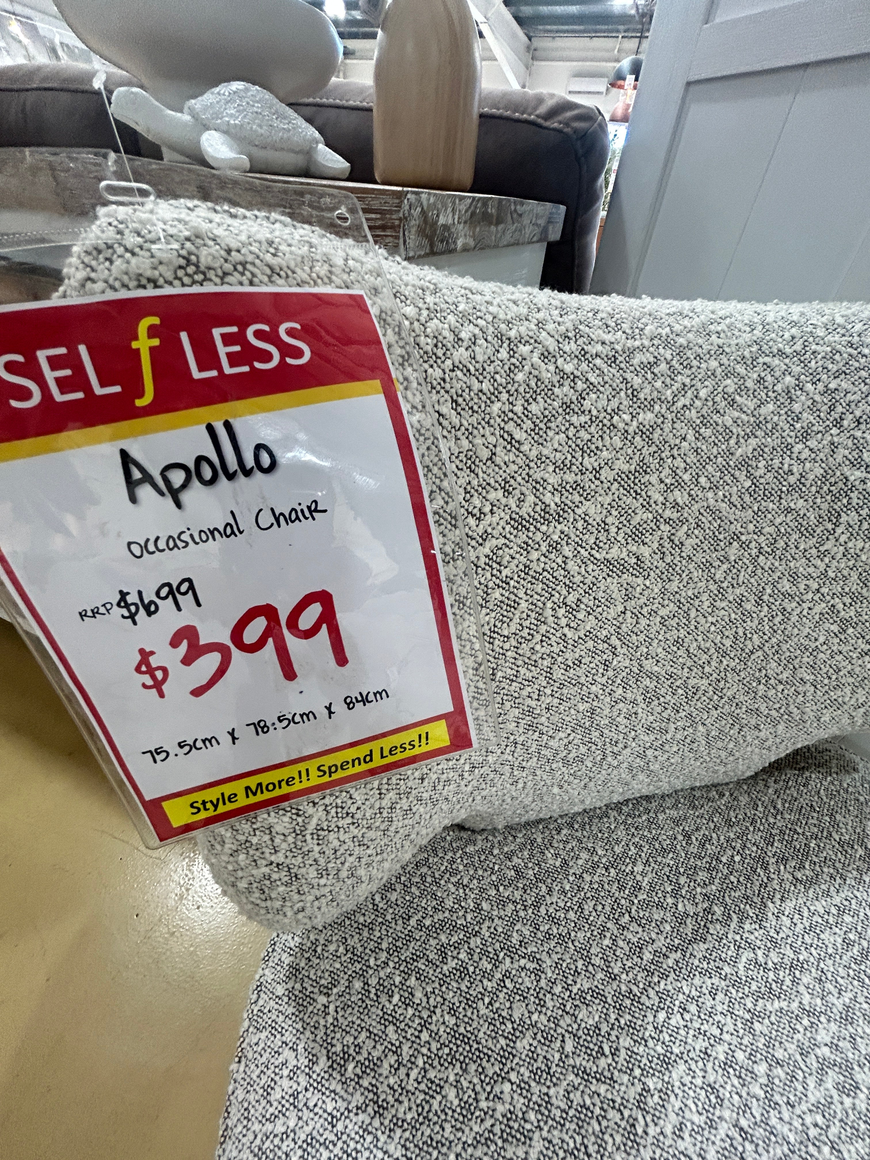 APOLLO OCCASIONAL CHAIR - MARBLE