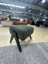 CARSON FAB ACCENT CHAIR+STOOL-GREEN
