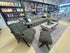 CARSON FAB ACCENT CHAIR+STOOL-GREEN