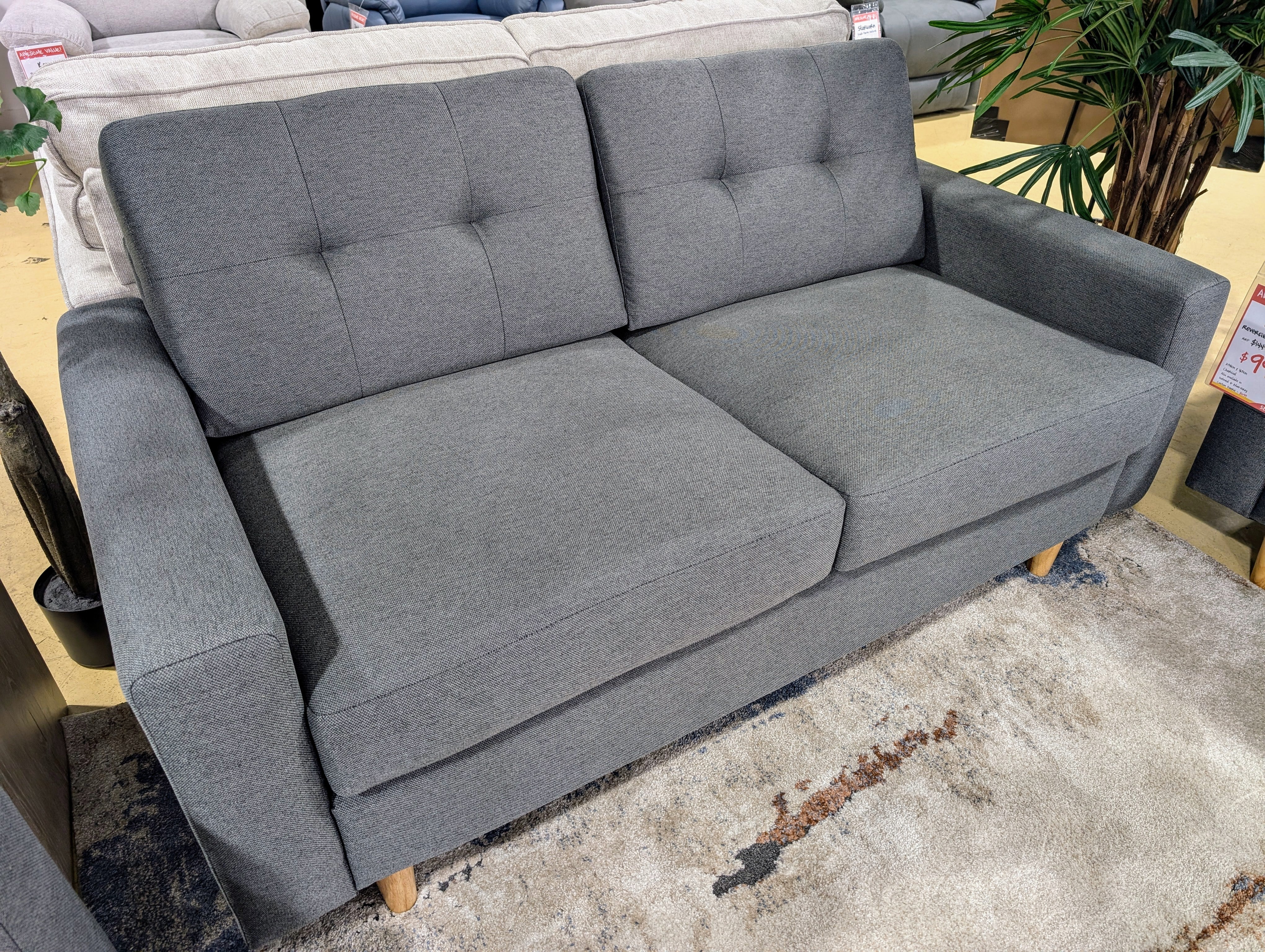 KELSEY 2 Seater - Charcoal