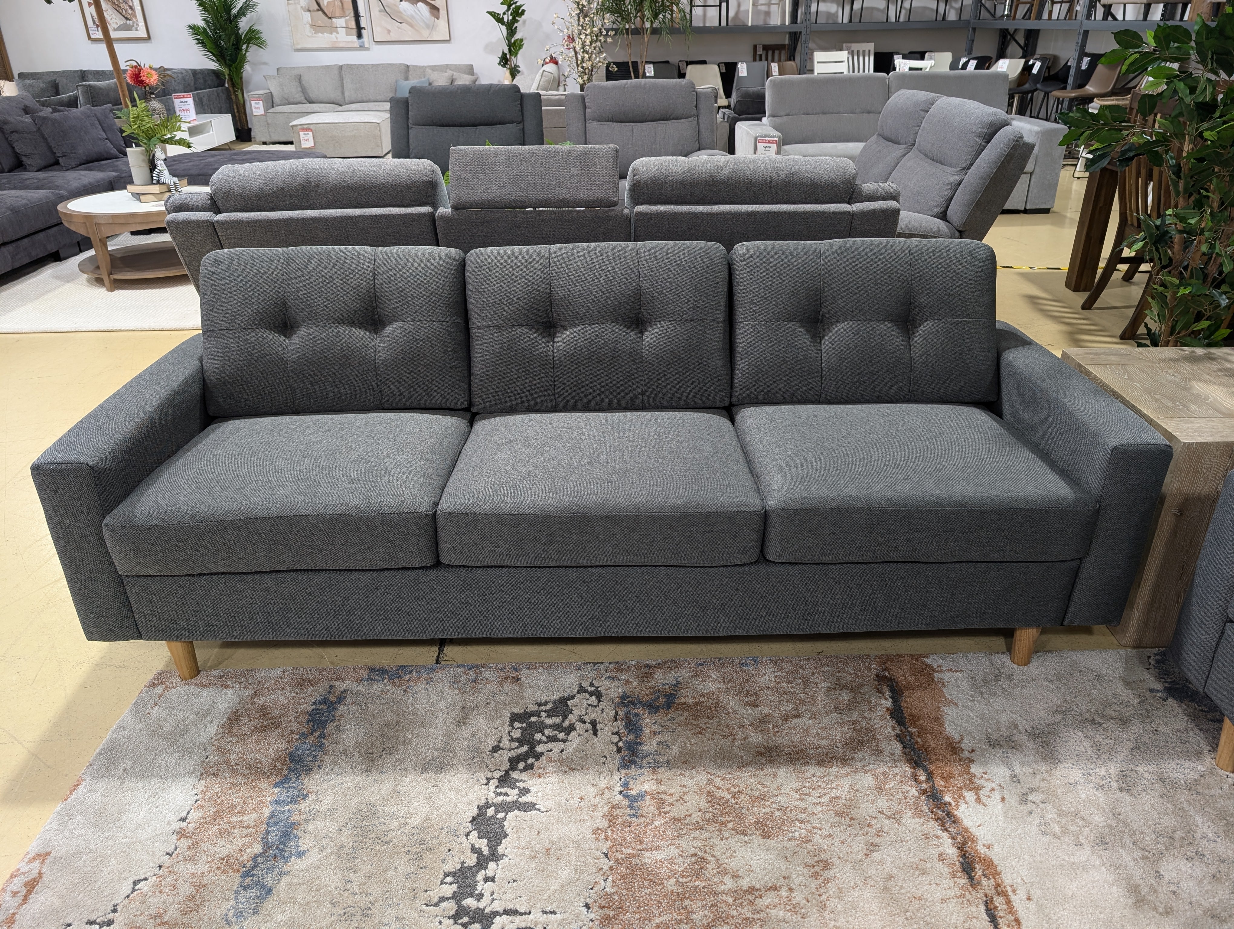 KELSEY 3 Seater - Charcoal