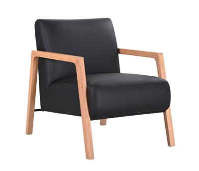MONTANA Leather Arm Chair - Black
