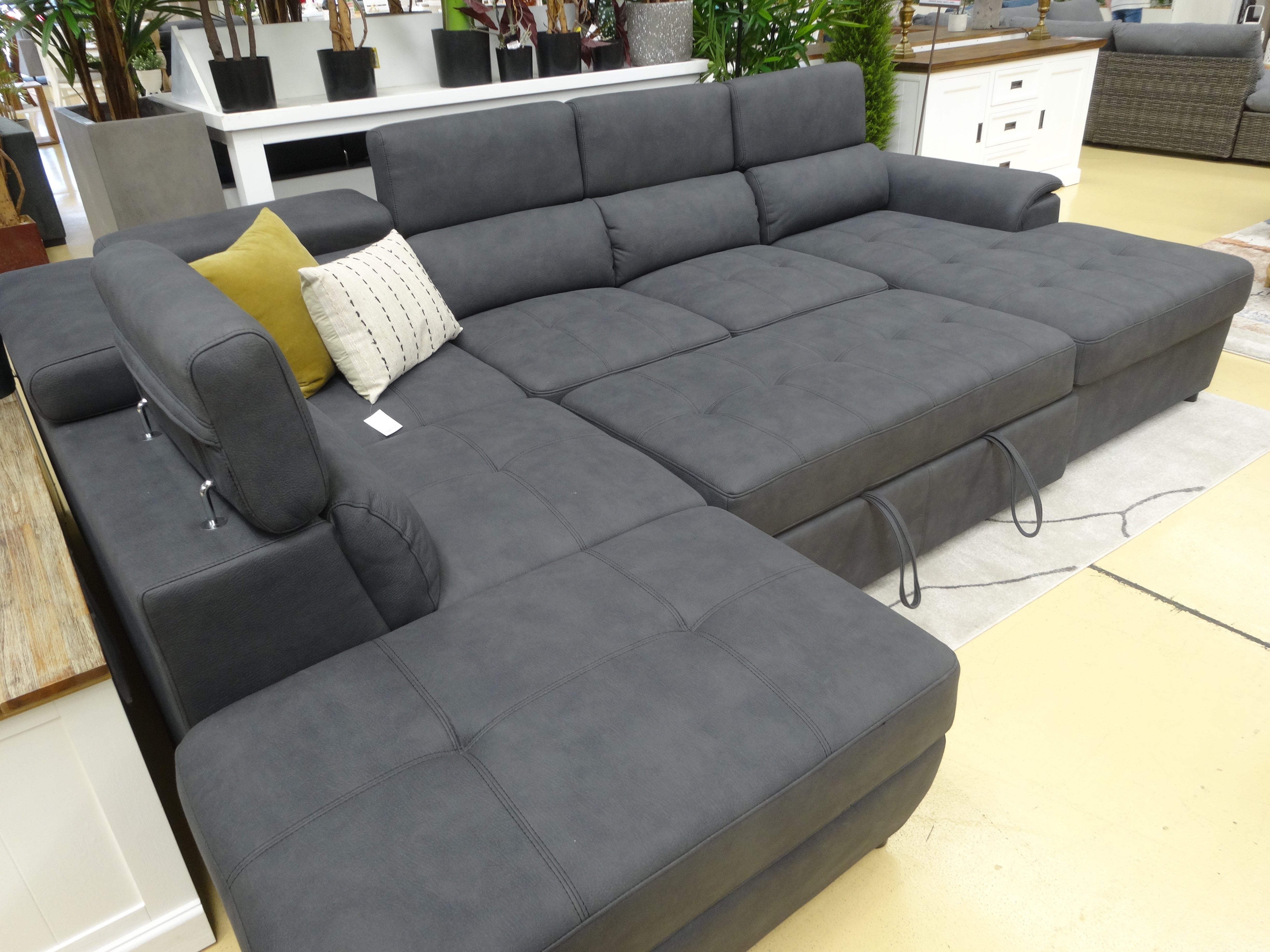 MIAMI Right Hand Facing Lift Up Chaise Lounge with Sofa Bed