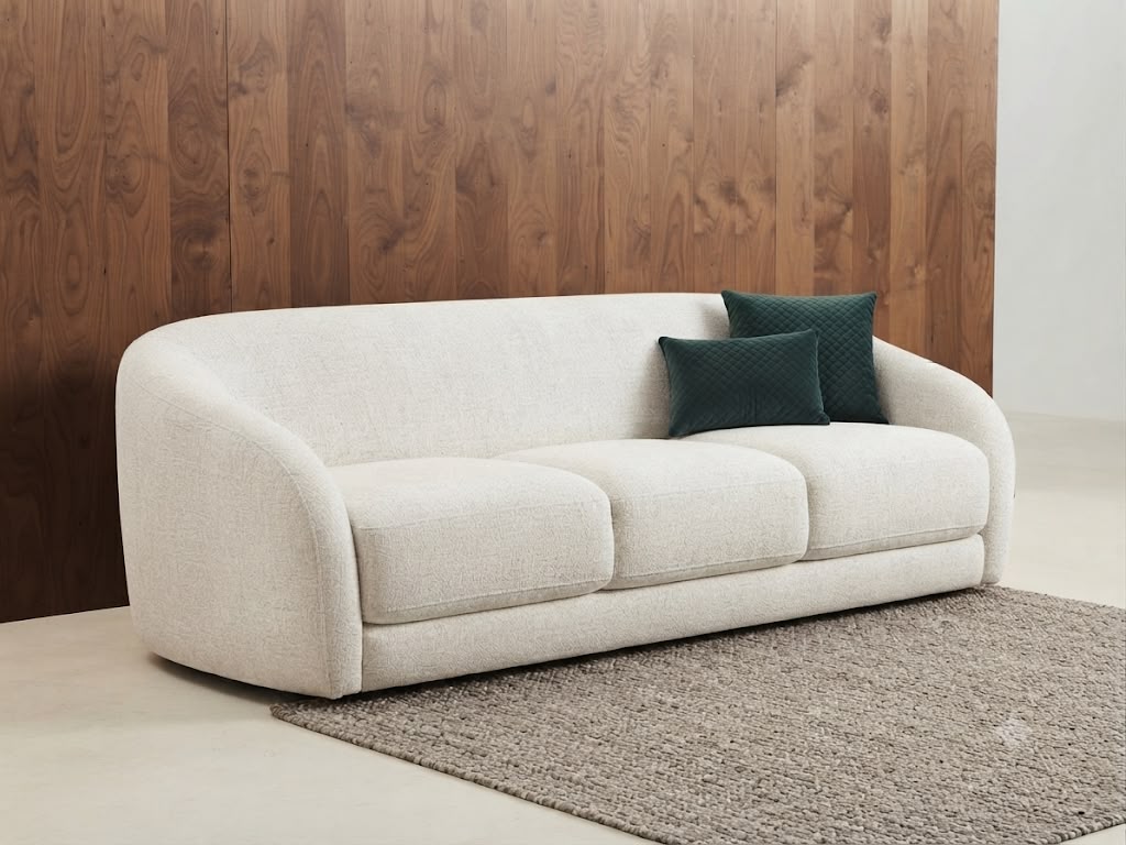 CURVE 3 Seater-Linen Sofa