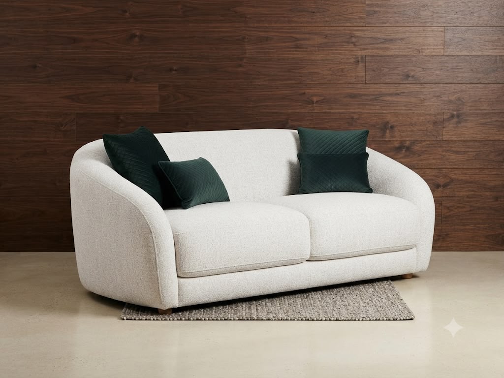 CURVE 2 Seater-Linen Sofa