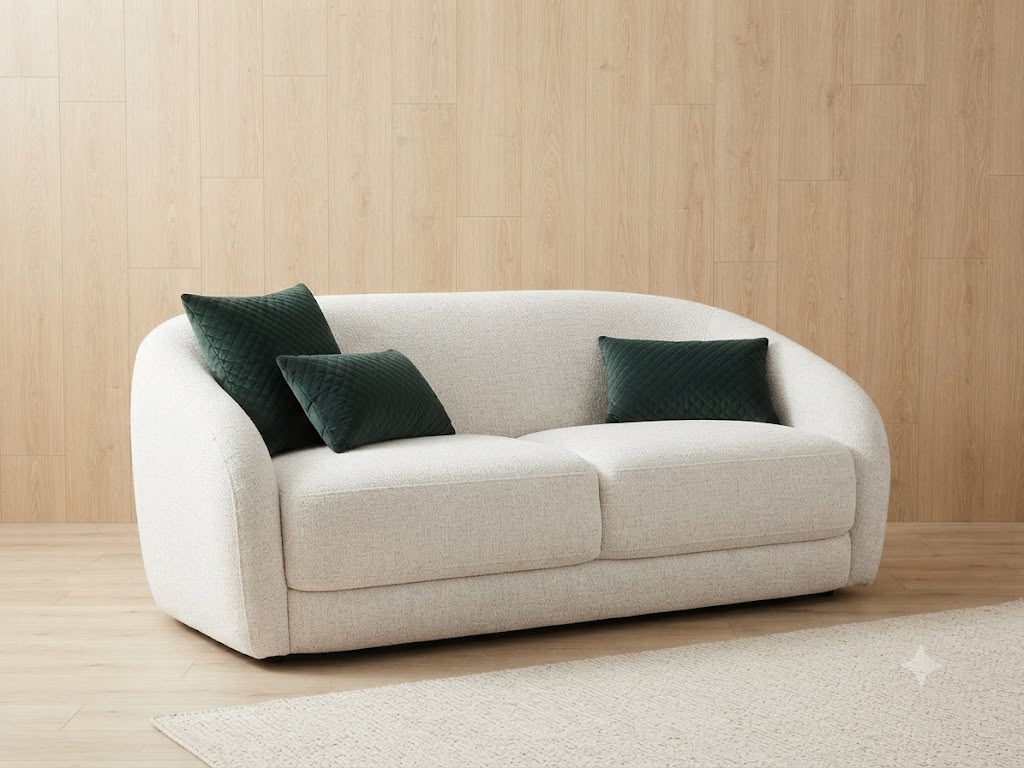 CURVE 2 Seater-Linen Sofa