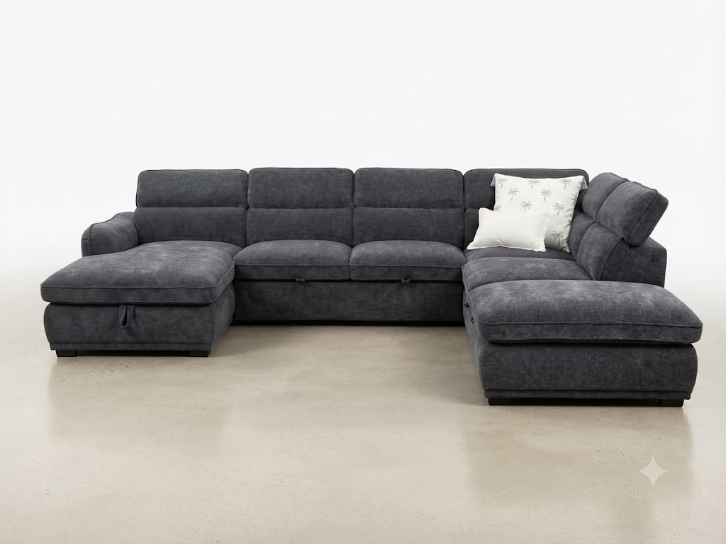 VENICE LHF LIFT UP CHAISE - CHARCOAL