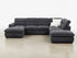 VENICE LHF LIFT UP CHAISE - CHARCOAL