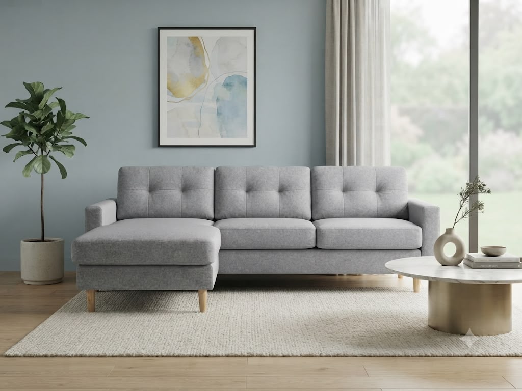 KELSEY Reversable Chaise Lounge - Oatmeal