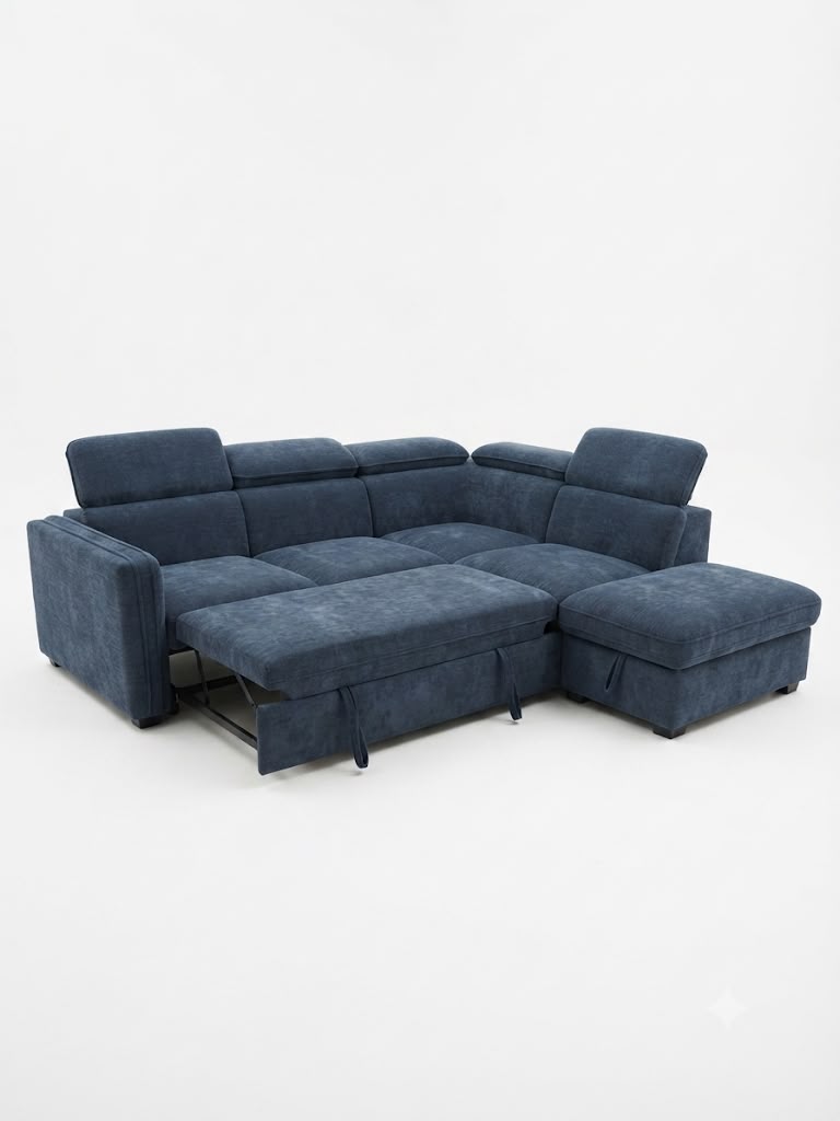 ALBANE LHF CHAISE - BLUE