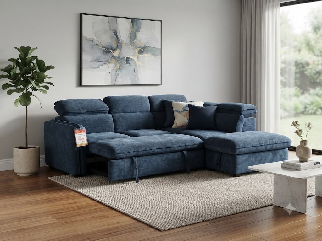 ALBANE LHF CHAISE - BLUE