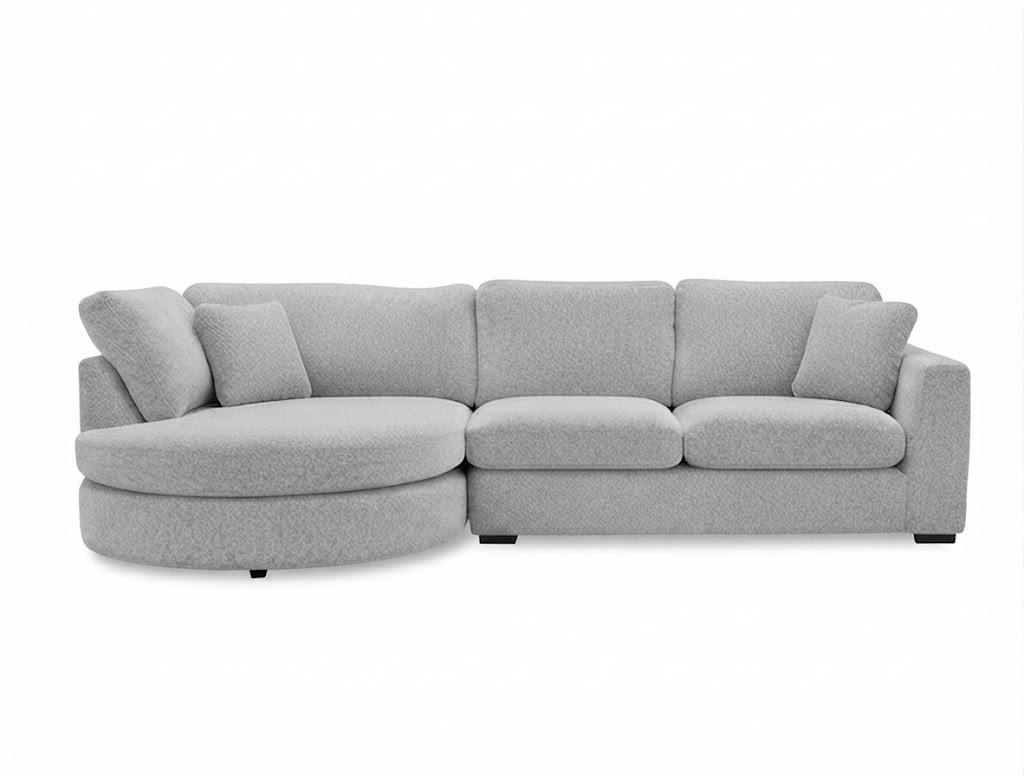 FINLEY LHF CHAISE LOUNGE - SALT & PEPPER