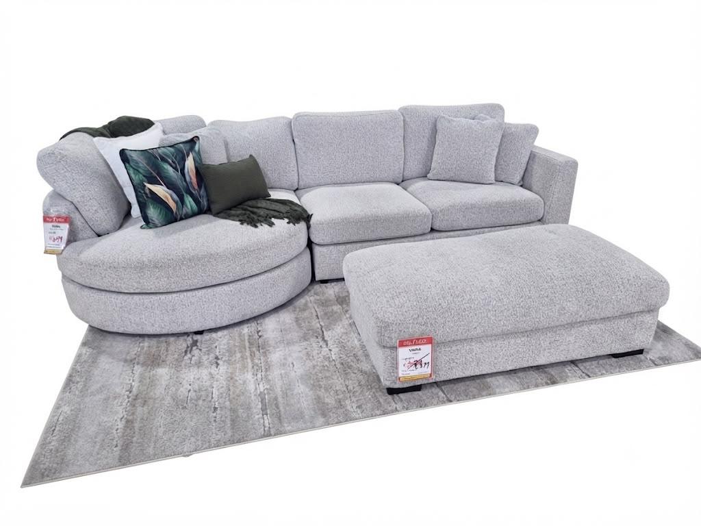 FINLEY LHF CHAISE LOUNGE - SALT & PEPPER