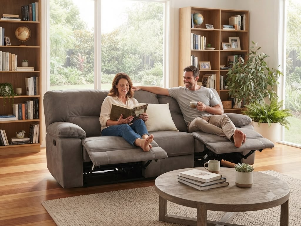 CONCORD 3 Seater Recliner - Grey