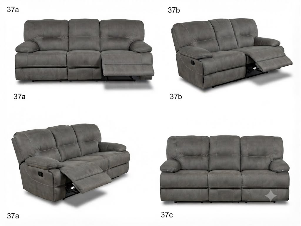 CONCORD 3 Seater Recliner - Grey
