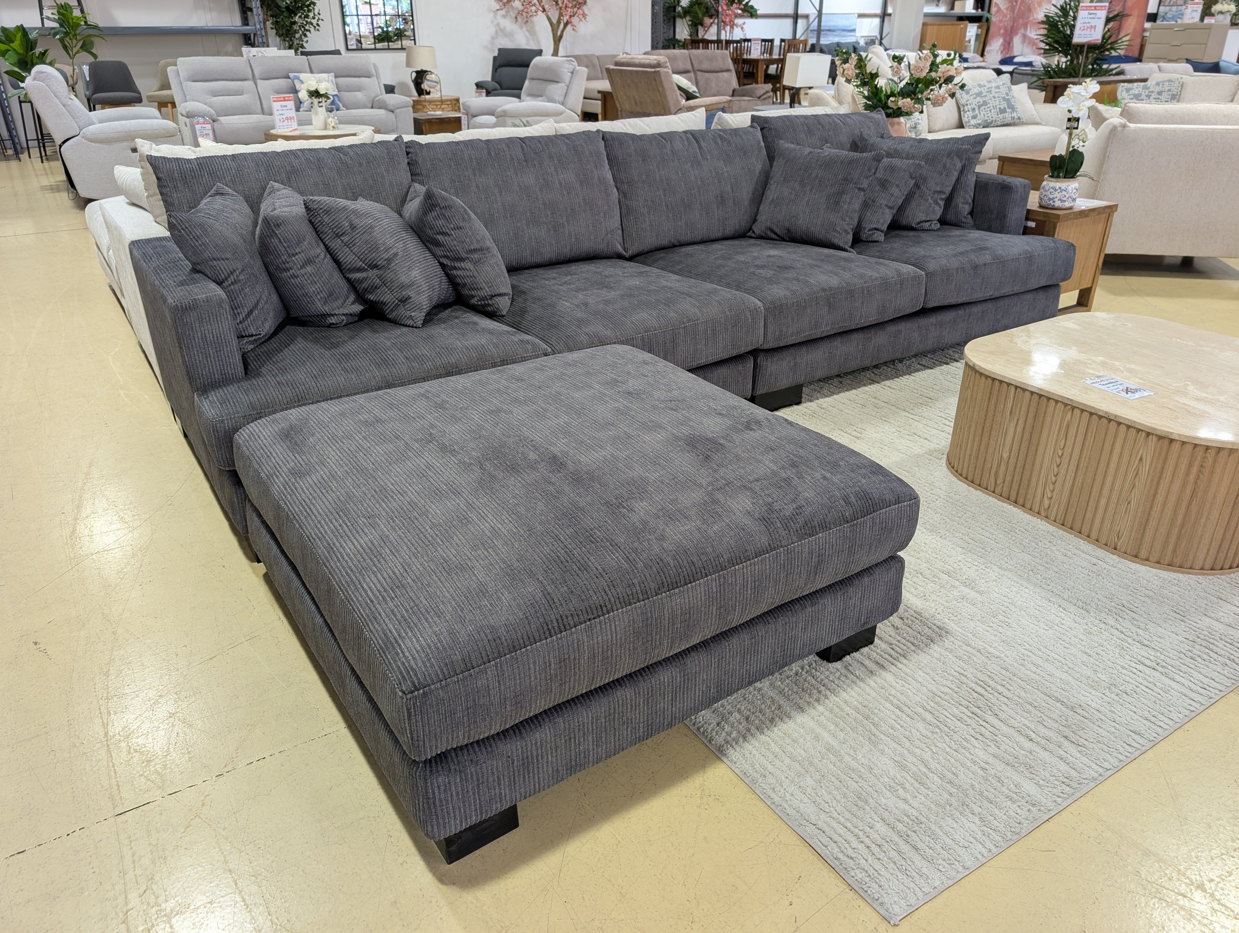 URBAN Modular Lounge Dark Grey Corduroy