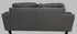 ZEPLIN 3 Seater Leather Lounge - Grey