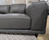 ZEPLIN 3 Seater Leather Lounge - Grey