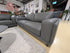 ZEPLIN 3 Seater Leather Lounge - Grey