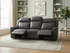 ALASKA LEATHER 3S LOU WITH 2 ELEC RECLIENER-GRAPHITE / NEWSTEAD