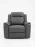 ALASKA LEATHER SINGLE ELEC RECLIENER - GRAPHITE / NEWSTEAD