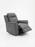 ALASKA LEATHER SINGLE ELEC RECLIENER - GRAPHITE / NEWSTEAD