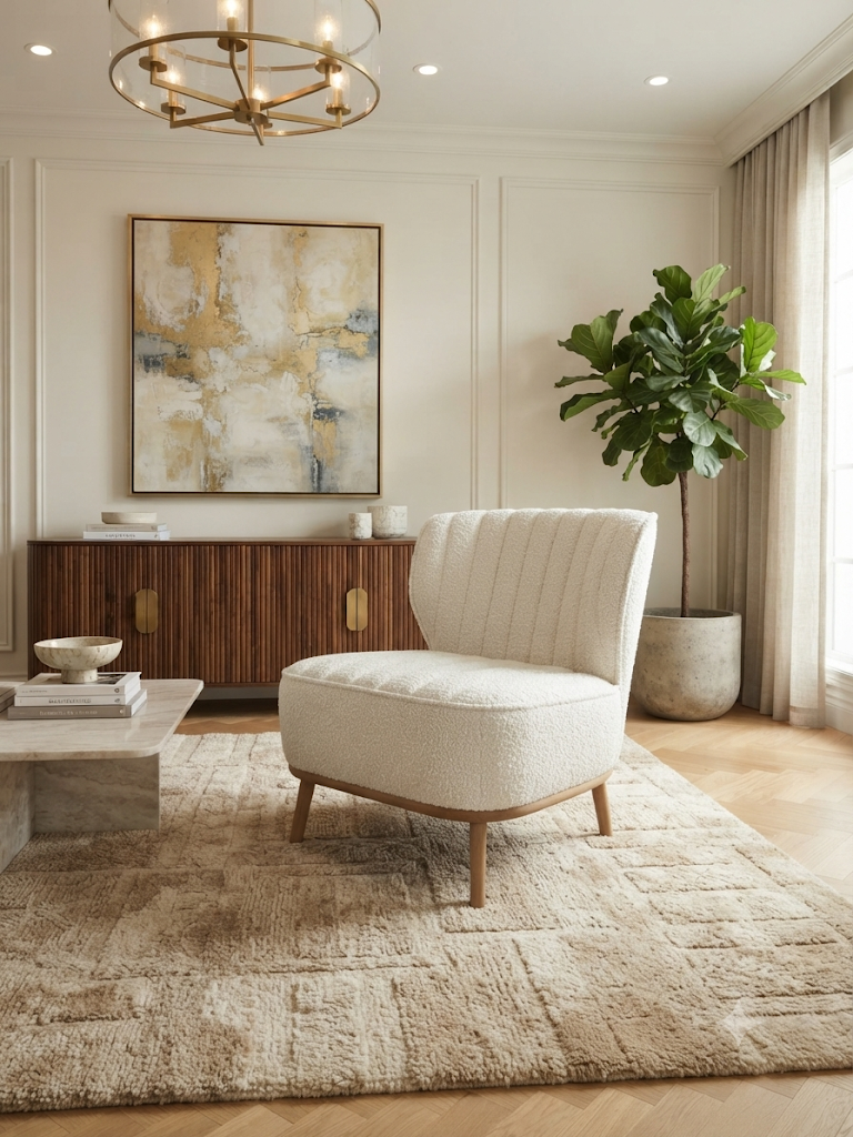 AMALA OCCASIONAL CHAIR - BEIGE