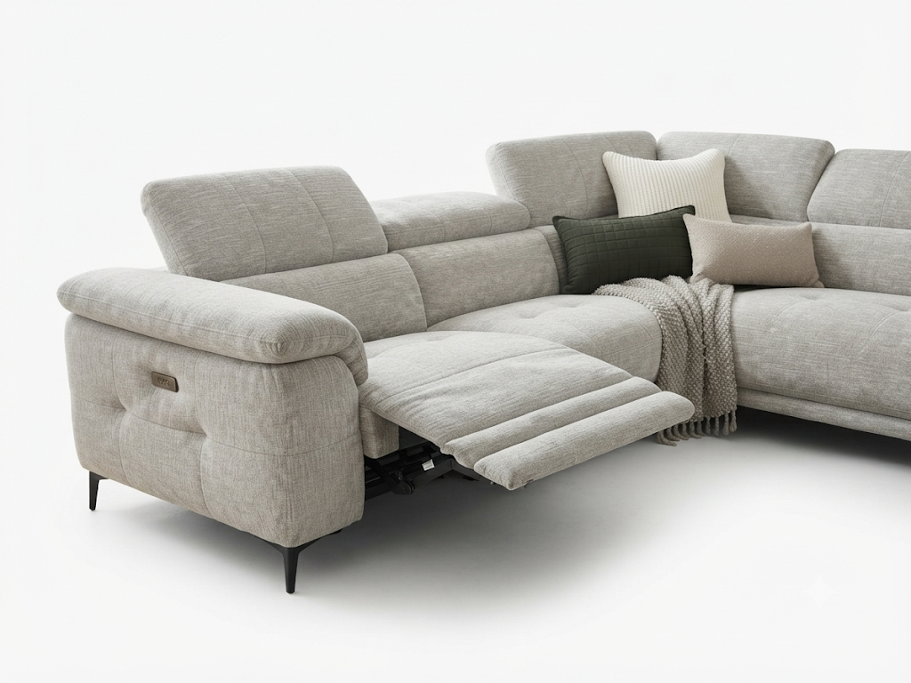 BERLIN LHF CHAISE 3 SEATER - STONE