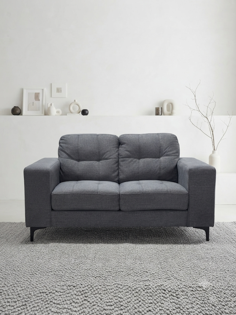 CARLON 2 Seater Sofa - Charcoal