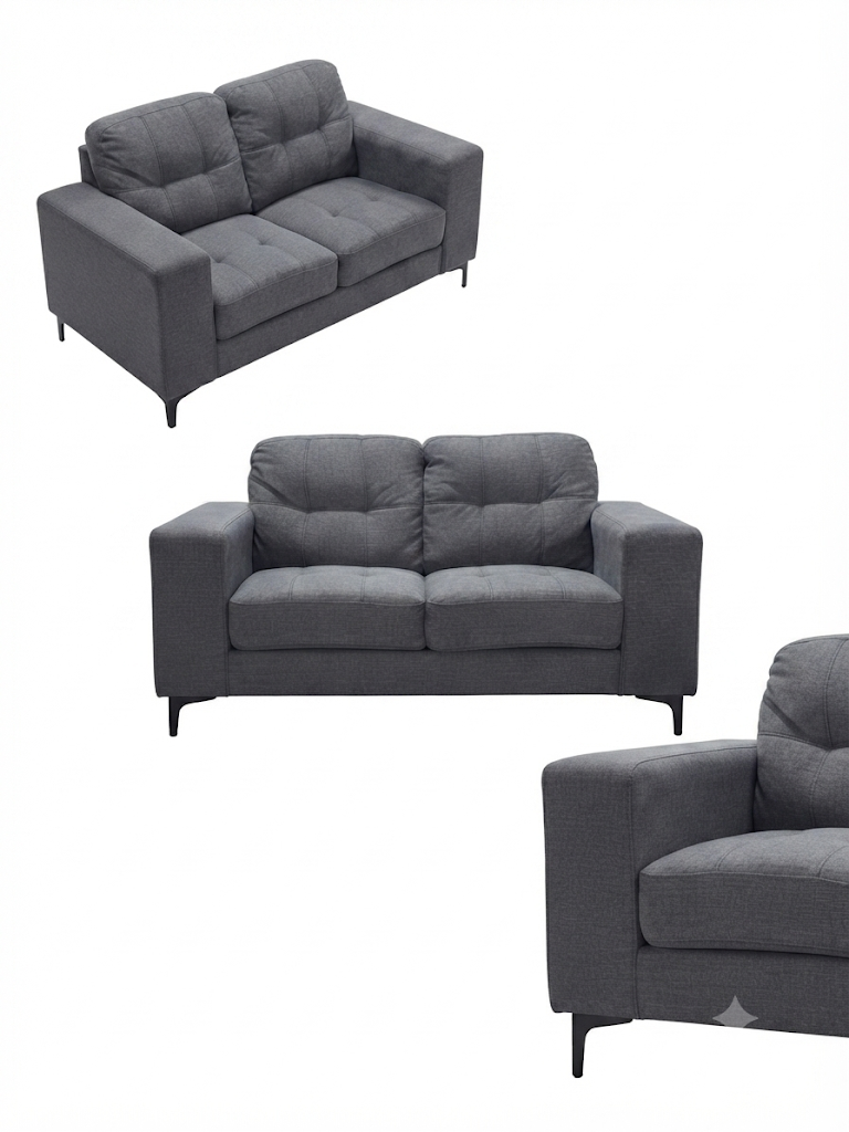 CARLON 2 Seater Sofa - Charcoal
