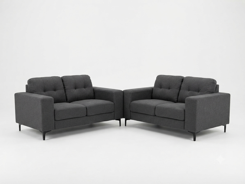 CARLON 2 Seater Sofa - Charcoal