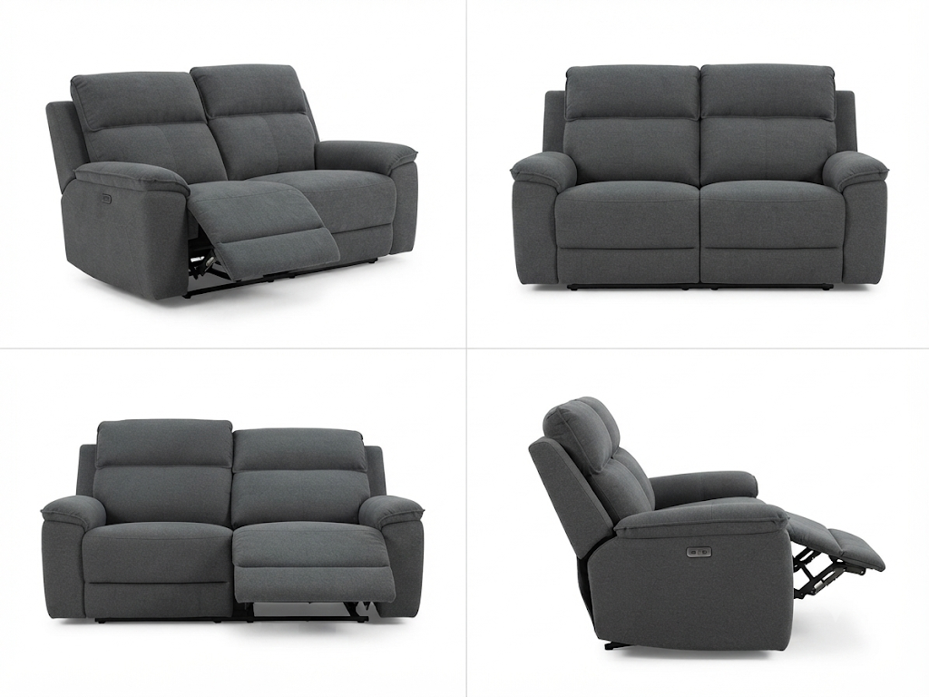 ESTELLA 2 seater Electric Recliner - Dark Grey