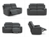 ESTELLA 2 seater Electric Recliner - Dark Grey