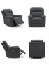 ESTELLA 3ERR +ER + ER Recliner Suite (ELEC) - Dark Grey