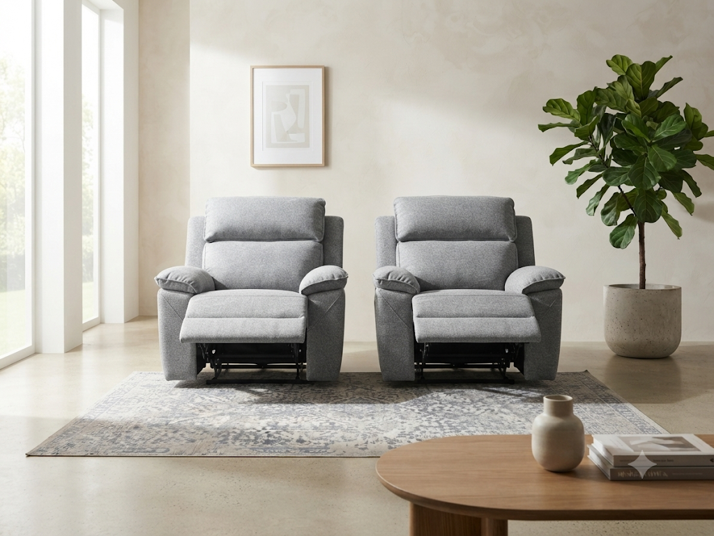ESTELLA 3RR + R + R Recliner Suite - Grey