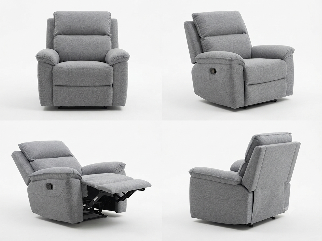 ESTELLA 3RR + R + R Recliner Suite - Grey