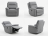 ESTELLA 3RR + R + R Recliner Suite - Grey
